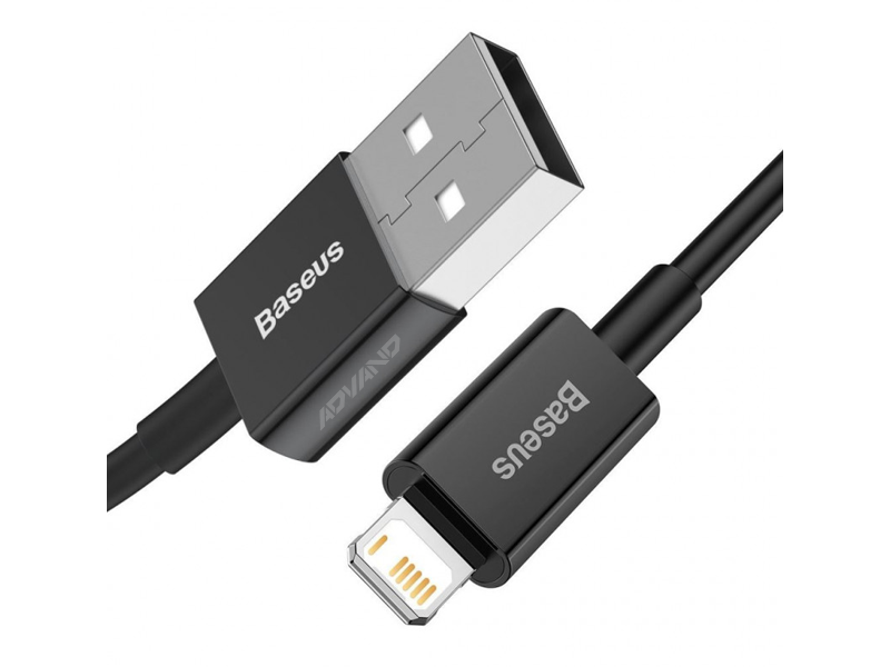 BASEUS USB-kábel a Lightning Superior sorozathoz, 2,4A, 2m, fekete
